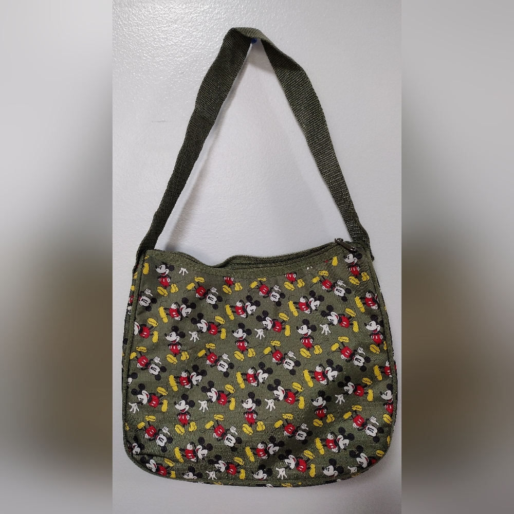 Disney Mickey Mouse Olive Green Shoulder Bag
